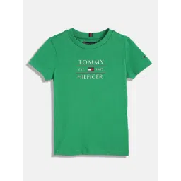 TOMMY HILFIGER Boys Green Cotton Printed T-Shirt-picture-33