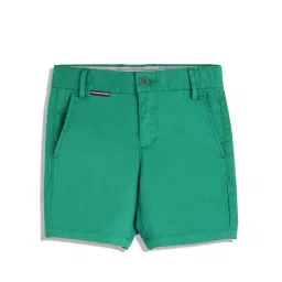 Tommy Hilfiger Boys Green Solid Regular Fit Shorts-picture-37
