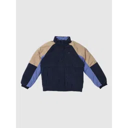 Tommy Hilfiger Boys Mock Collar Colourblocked Bomber Jacket-picture-29