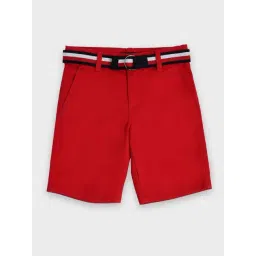 TOMMY HILFIGER Boys Red Regular Fit Cotton Shorts-picture-45