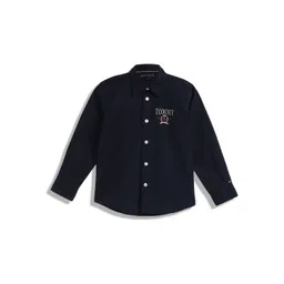 Tommy Hilfiger Boys Spread Collar Solid Cotton Casual Shirt-picture-43
