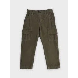 Tommy Hilfiger Boys Straight Fit Mid-Rise Cotton Cargos-image-41