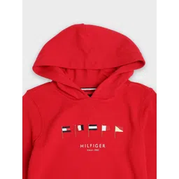 Tommy Hilfiger Boys Typography Printed Hooded Sweatshirt image 3