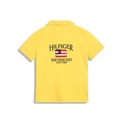Tommy Hilfiger Boys Typography Printed Polo Collar Cotton T-shirt-picture-24