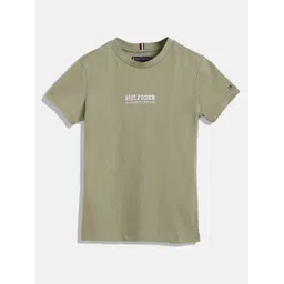 Tommy Hilfiger Boys Typography Printed Pure Cotton T-shirt-picture-40