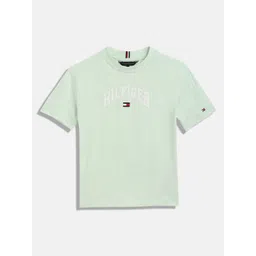 Tommy Hilfiger Boys Typography Printed Round Neck Cotton T-shirt-picture-41