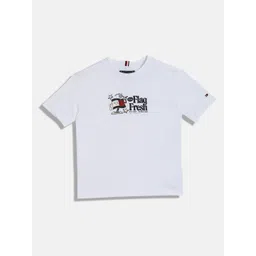 Tommy Hilfiger Boys Typography Printed Round Neck Cotton T-shirt-picture-33