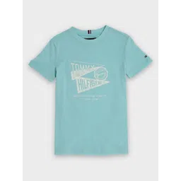 Tommy Hilfiger Boys Typography Printed Round Neck Cotton T-shirt-image-31