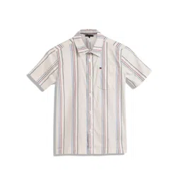 Tommy Hilfiger Boys Vertical Stripes Opaque Cotton Casual Shirt-picture-38