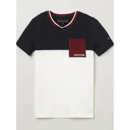 Tommy Hilfiger Boys White Cotton Colorblock T-Shirt-picture-33