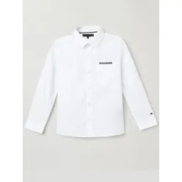 Tommy Hilfiger Boys White Cotton Printed Shirt-picture-17