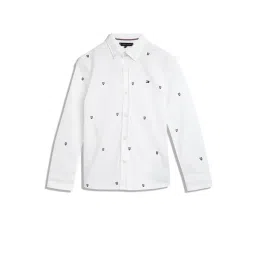 TOMMY HILFIGER Boys White Cotton Printed Shirt-picture-19