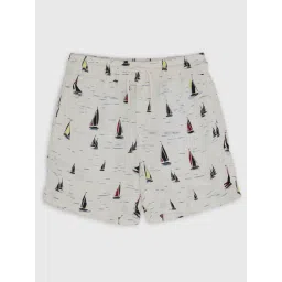Tommy Hilfiger Boys White Linen Printed Shorts-picture-39