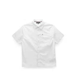 Tommy Hilfiger Boys White Solid Archive Fit Shirt-picture-41
