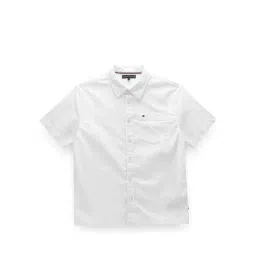 Tommy Hilfiger Boys White Solid Archive Fit Shirt-picture-40