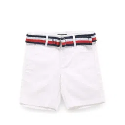 Tommy Hilfiger Boys White Solid Regular Fit Shorts-picture-12