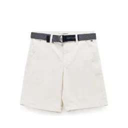 Tommy Hilfiger Boys White Solid Regular Fit Shorts-picture-20