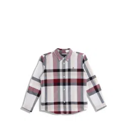 Tommy Hilfiger Boys White Striped Button Down Collar Full Sleeves Shirt-picture-39