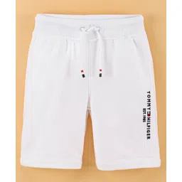 Tommy Hilfiger Brand Name Print Shorts - White-picture-16