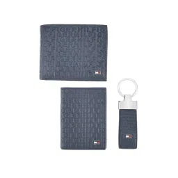 Tommy Hilfiger Brian Navy Casual Leather Bi-Fold Wallet,Card Holder & Keychain Set for Men-picture-32