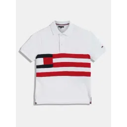 Tommy Hilfiger Bright White Color Block Regular Fit Polo T-Shirt-picture-24