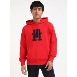 Tommy Hilfiger Brilliant Orange & White Cotton Regular Fit Striped Shirt-picture-43