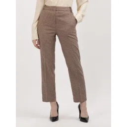 TOMMY HILFIGER Brown & Black Printed Mid Rise Trousers-picture-42