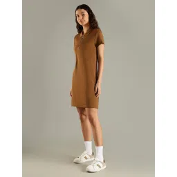Tommy Hilfiger Brown Cotton Regular Fit Dress image 3