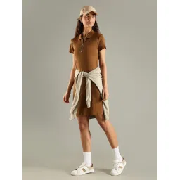 Tommy Hilfiger Brown Cotton Regular Fit Dress image 5