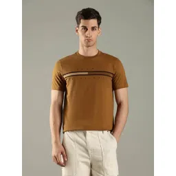 Tommy Hilfiger Brown Cotton Regular Fit Logo Printed T-Shirt-picture-36