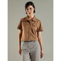Tommy Hilfiger Brown Cotton Regular Fit Shirt-picture-26