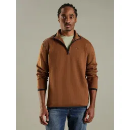 Tommy Hilfiger Brown Cotton Regular Fit Sweatshirt-picture-28