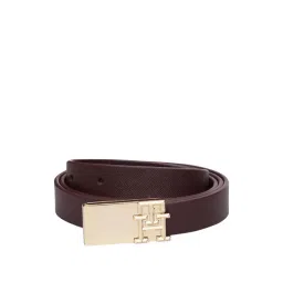 TOMMY HILFIGER Cashe Wine Leather Waist Belt for Women-picture-31