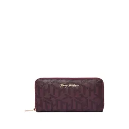 TOMMY HILFIGER Celina Maroon Printed Zip Around Wallet For Women-picture-22