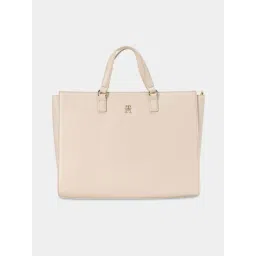 Tommy Hilfiger Classic Beige Logo Satchel Bag-picture-29