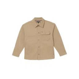 TOMMY HILFIGER Classic Khaki Solid Casual Fit Shirt-picture-30