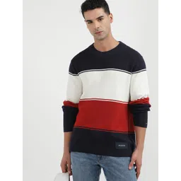Tommy Hilfiger Colourblocked Round Neck Organic Cotton Pullover Sweater-picture-12