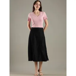Tommy Hilfiger Cotton Midi Flared Skirts-picture-38
