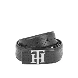 Tommy Hilfiger Darius Black Leather Waist Belt for Men-picture-30