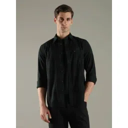 Tommy Hilfiger Dark Green Cotton Regular Fit Checks Shirt-picture-47