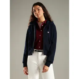 TOMMY HILFIGER Dark Night Navy Regular Fit Cotton Hoodie-picture-24