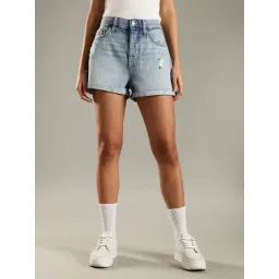 TOMMY HILFIGER Denim Light Regular Fit High Rise Shorts-picture-36