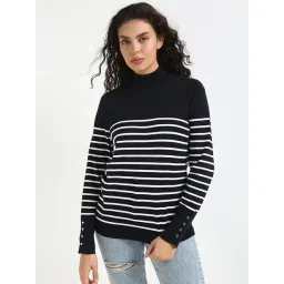 TOMMY HILFIGER Desert Sky Multi Regular Fit Cotton Turtle Neck Sweater-picture-18