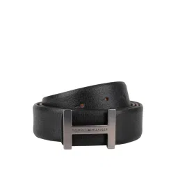 Tommy Hilfiger Ellis Black Leather Reversible Belt for Men-picture-11