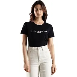 tommy hilfiger Embroidered Logo Regular Fit Cotton T-Shirt-picture-41