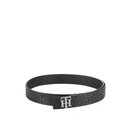 Tommy Hilfiger Ernest Black Leather Reversible Belt for Men-picture-10