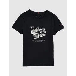 Tommy Hilfiger Europe Boys Brand Logo Printed Regular Fit Cotton T-Shirt-picture-15