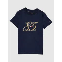 Tommy Hilfiger Europe Boys Brand Logo Printed Regular Fit Cotton T-Shirt-picture-39