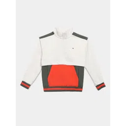 Tommy Hilfiger Europe Boys Colourblocked High Neck Half Zipper Pullover-picture-21