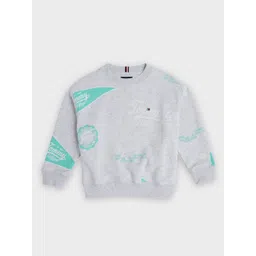 Tommy Hilfiger Europe Boys Graphic Printed Round Neck Cotton Sweatshirt-picture-19